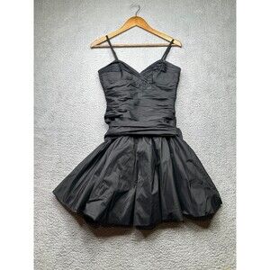 BCBG MAXAZRIA silk bubble hem flirty bow DRESS sz 4